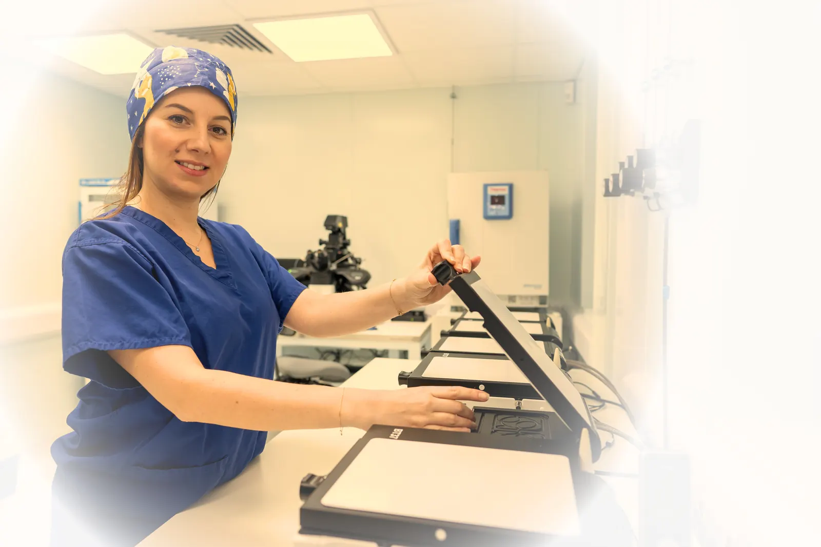 Isabelle, Clinical Embryologist and founder of The Fertility Home, in a warm, natural setting