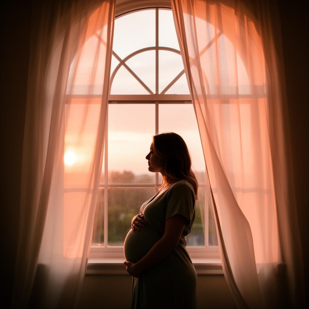 Morning light through linen curtains — a quiet, hopeful moment